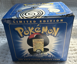 23K Gold Plated POLIWHIRL Trading Card 1999 Burger King Pokemon FACTORY SEALED! - Image 2