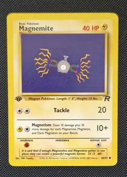Magnemite 60/82 Team Rocket 1st Edition Pokemon Card WOTC Vintage - Image 1