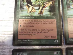 4x River Boa - Visions - EX - 2x English 2x German - MTG - Image 2