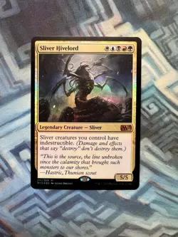 MTG Foil Sliver Hivelord EX+/NM- Core Set 2015 M15 - Image 1