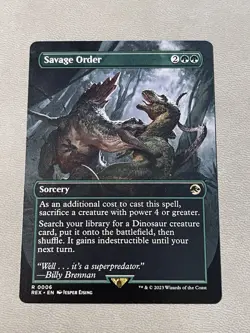 [1x] Savage Order - Borderless MTG The Lost Caverns of Ixalan NM - Image 1