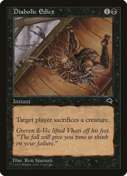 4x Diabolic Edict - Tempest - NM/EX - German - MTG - Image 3