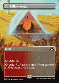 NM-Mint, English MTG Foil Sunbillow Verge - Foil - Borderless Aetherdrift Magic - Image 1