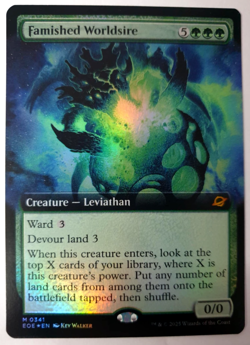 MTG Edge of Eternities - Famished Worldsire - FOIL Extended - Mythic 0341 NM - Image 1
