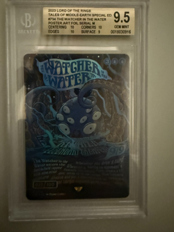 Magic THE WATCHER IN THE WATER Lord Of The Rings MTG Serialized BGS 9.5 - Image 1