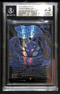 Magic THE WATCHER IN THE WATER Lord Of The Rings MTG Serialized BGS 9.5 - Image 4