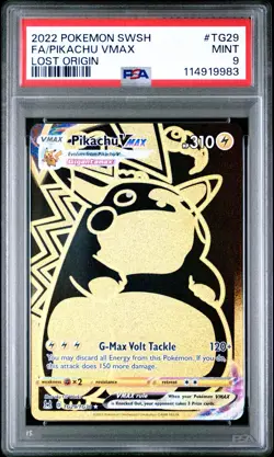 Pokemon TCG Pikachu VMAX - TG29/TG30 Lost Origin Trainer Gallery - PSA 9 - Image 1
