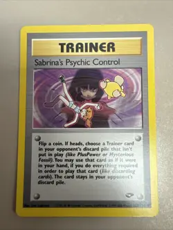 SABRINA’S PSYCHIC CONTROL - Gym Challenge - 121/132 - Uncommon Pokemon Card NM/M - Image 1