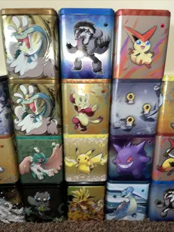 Pokemon Empty Stacking Tins Lot Of 18 NO PACKS There Are 13 Different Tins - Image 3