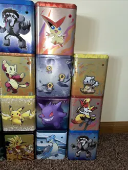 Pokemon Empty Stacking Tins Lot Of 18 NO PACKS There Are 13 Different Tins - Image 4
