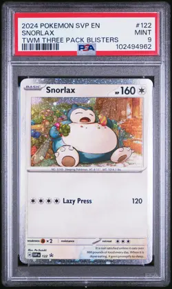 Snorlax 2024 Pokemon Svp En-Sv Black Star Promo #122 PSA 9 - Image 1