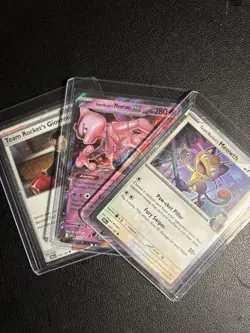 Pokemon Destined Rivals Team Rockets Giovanni Meowth Cosmo Mewtwo 205 Promo Set - Image 1