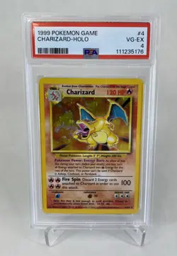 Charizard 004/102 1999 Pokemon Base Set Unlimited Holo PSA 4 VG-EX - Image 1