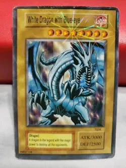 Yugioh Card Blue Eyes White Dragon Funny Joke Seto Kaiba LOB Magic Power - Image 1