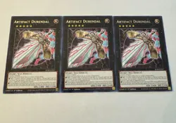 yugioh artifact durendal rare 3x jush-en057 jush - Image 1