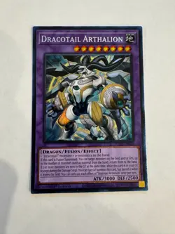 yugioh dracotail arthalion collector's rare jush-en006 jush - Image 1