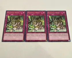 yugioh dracotail horn rare 3x jush-en010 jush - Image 1