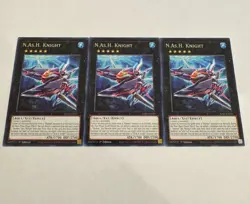 yugioh n.as.h. knight rare 3x jush-en059 jush - Image 1