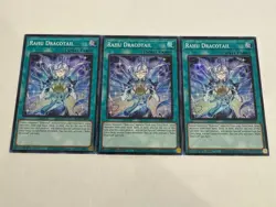yugioh rahu dracotail super rare 3x jush-en009 jush - Image 1
