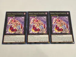 yugioh imperail princess quinquery rare 3x jush-en045 jush - Image 1