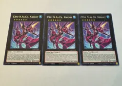 yugioh cxyz n.as.ch. knight rare 3x jush-en060 jush - Image 1
