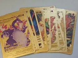 Pokemon Gold Foil Card Lot of 10 Charizard Near Mint (Pokemon TCG) Charizard Lot - Image 1