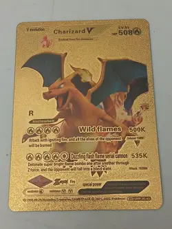 Pokemon Gold Foil Card Lot of 10 Charizard Near Mint (Pokemon TCG) Charizard Lot - Image 4