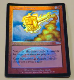 Magic the Gathering Foil Promo Volcanic Hammer Card - Image 1