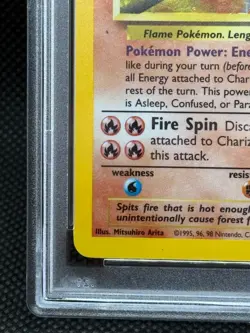 Pokemon Card English 1999 Base Set Charizard 4/102 4 #4 Glurak リサートン PSA 7 NM - Image 3