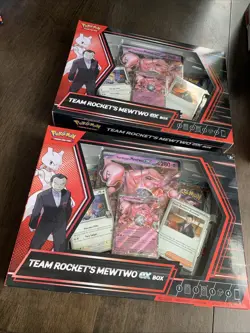 Sealed Pokemon Team Rocket’s Mewtwo ex Box With 3 Promos And 1 Oversized Card. - Image 1