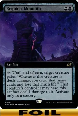 1x - Requiem Monolith - FOIL EXTENDED ART - Edge of Eternities - NM MTG - Image 1