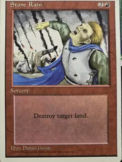 Stone Rain MTG Core Set 4th Edition Regular - Image 1