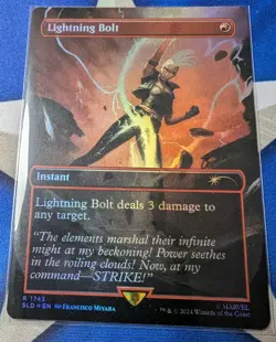 Lightning Bolt MTG Marvel Secret Lair NM Foil Unplayed SLD Storm - Image 1