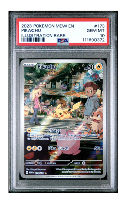 2023 POKEMON MEW EN-151 173 PIKACHU ILLUSTRATION RARE PSA GRADED GEM MIINT 10! - Image 1