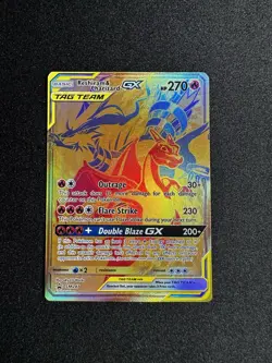 Reshiram & Charizard GX Tag Team SM247 Black Star Promo Pokemon 2021 NM - Image 1