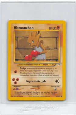 Hitmonchan 69/105 - Neo Destiny - UNLIMITED - VINTAGE WOTC POKEMON CARD - LP/MP - Image 1