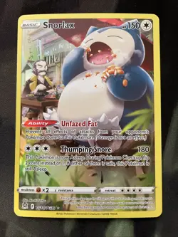 Snorlax TG10/TG30 Lost Origin Trainer Gallery NM Ultra Rare Pokemon Card - Image 1