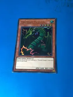 YUGIOH Ultra Rare Thunder Dragon LCKC-EN067 1st Edition - Image 1