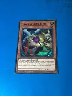 YUGIOH Super Rare Droll & Lock Bird RA02-EN006 1st Edition - Image 1