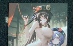 Matchmaker 2 Spicy Waifu NSFW A5 Size Card Board Hu Tao Qi Qi Genshin Redeem 30 - Image 1