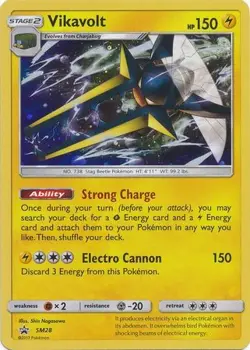 Vikavolt - SM28 - Pokemon Sun & Moon Promo Holo Rare Card LP - Image 1