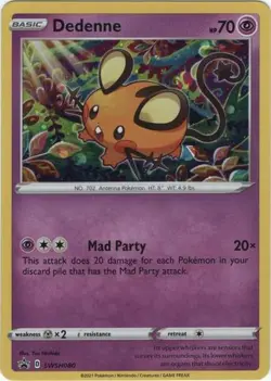 Dedenne - SWSH080 - Pokemon Sword & Shield Promo Ultra Rare Holo Card NM - Image 1