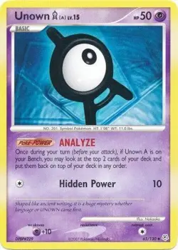 Unown - 65/130 - Pokemon Diamond & Pearl Non-Holo Card LP - Image 1