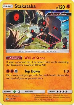 Stakataka - SM209 - Pokemon Sun & Moon Promo Holo Rare Card HP - Image 1