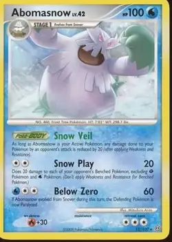 Abomasnow - 12/100 - Pokemon Stormfront Non-Holo Card MP - Image 1