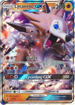 Lycanroc GX - SM14 - Pokemon Sun & Moon Promo Ultra Rare Card LP - Image 1