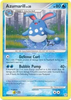 Azumarill - 18/130 - Pokemon Diamond & Pearl Non-Holo Card MP - Image 1