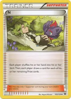N - 105/124 - Pokemon Fates Collide XY Non-Holo Card NM - Image 1