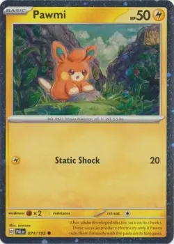 Pawmi - 074/193 - Pokemon Paldea Evolved Cosmos Holo Rare Card NM - Image 1