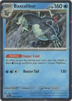 Baxcalibur - 060/193 - Pokemon Paldea Evolved Cosmos Holo Rare Card NM - Image 1